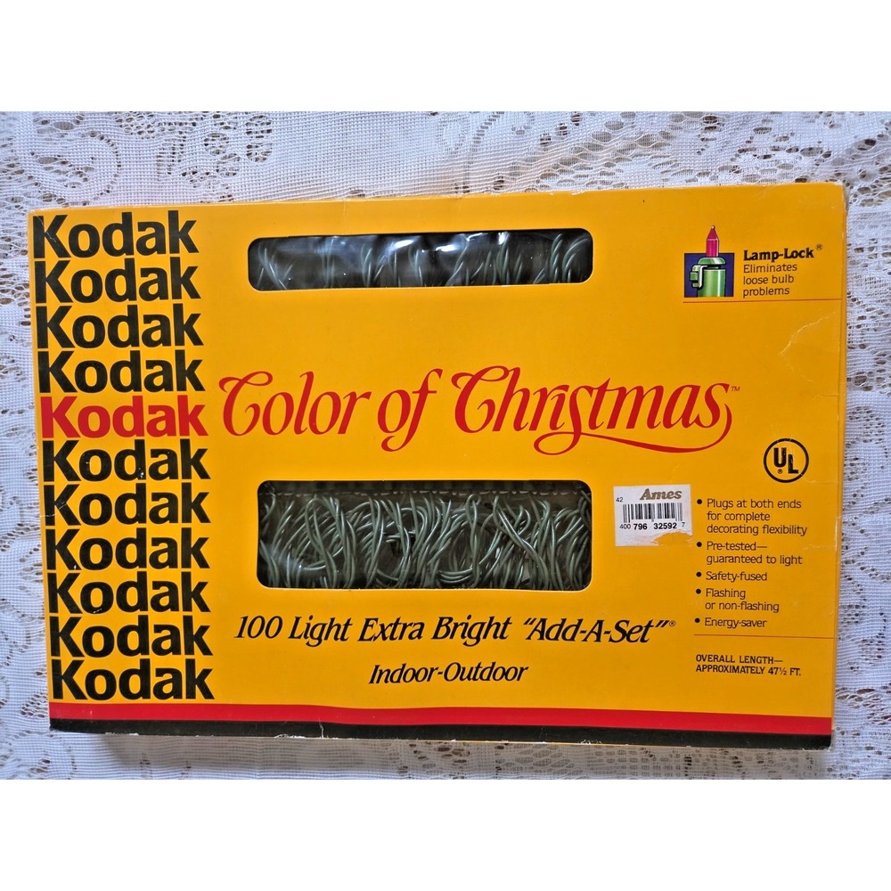 Kodak Color of Christmas Multicolor 100 Light Extra Bright Indoor/Outdoor Unused